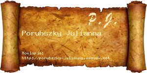 Porubszky Julianna névjegykártya