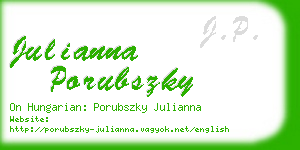 julianna porubszky business card